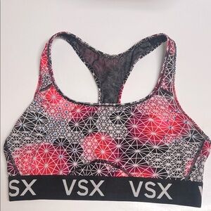 VSX Pink and Black Patterned Sports Bra